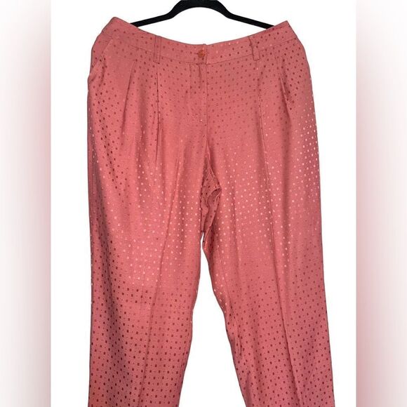 Chico’s Size 1 (U.S. 8) Jacquard Pleated Cuff Ankle Pants • Zipper & Button FLAW - Picture 4 of 15